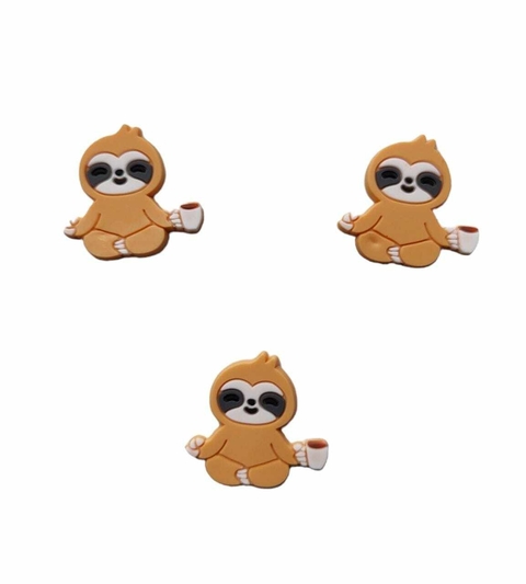 APLIQUE EMBORRACHADO PREGUICINHA CUTE -2 UNIDADE