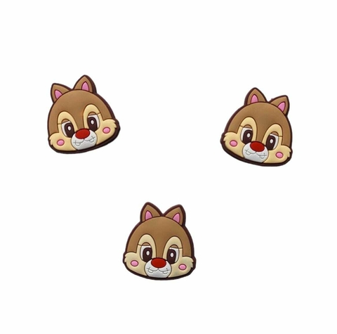 APLIQUE EMBORRACHADO ESQUILINHA CUTE BEGE - 2UNIDADE