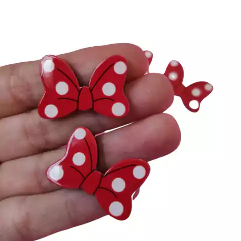 LAÇO MINNIE RESINA 30MM - 2 UNIDADES