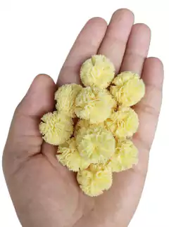 POMPOM MALHA 2,5 CM - PACOTE COR ÚNICA ( 6 UNNIDADES ) na internet