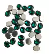 CHATON ENGRAMPADO OVAL VERDE NATAL / 8MM X 10MM - 5 UNIDADES
