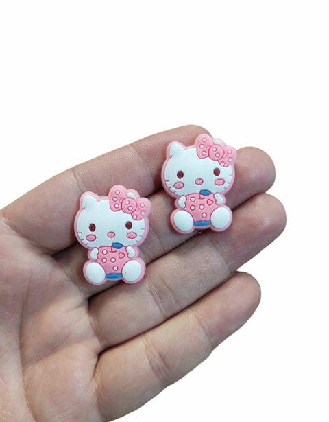 APLIQUE EMBORRACHADO HELLO KITTY MAÇA - 2 UNIDADE