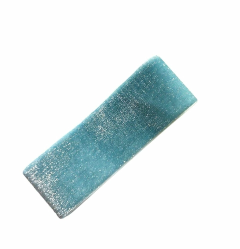 FITA DE VELUDO COM BRILHO AZUL BEBE 38MM - METRO