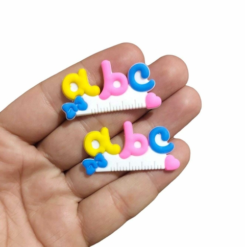 APLIQUE EMBORRACHADO REGUA ABC - 2 UNIDADES