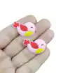 APLIQUE EMBORRACHADO PASSARINHO CUTE ROSA - 2 UNIDADES