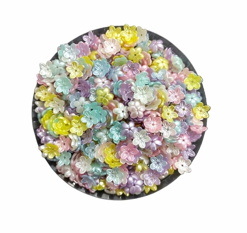 FLOR COM FURO CÔNCAVA CANDY COLOR MINI 10MM - 20G