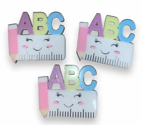 APLIQUE ACRILICO ABC REGUA FOFA - UNIDADE