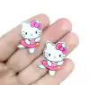 APLIQUE ACRÍLICO GLITTER HELLO KITTY BAILARINA - 2 UNIDADES