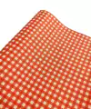 LONITA JUNINA COURO ECOLÓGICO XADREZ VERMELHO E BRANCO - PEÇA APX 25X35 CM