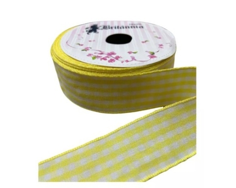 FITA XADREZ BRITANNIA N9 N5 N2 AMARELO BEBE - 5 METROS