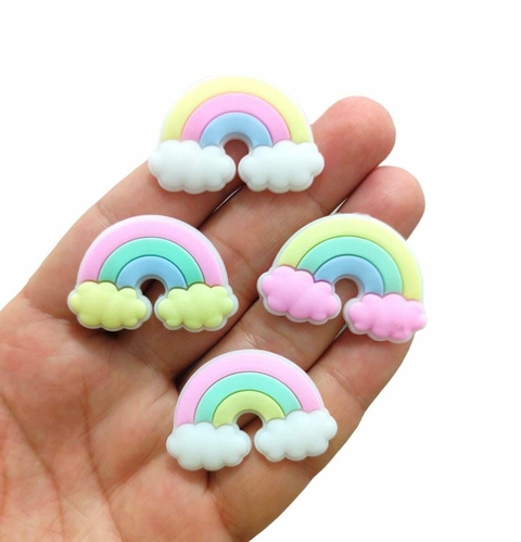 APLIQUES EMBORRACHADO YAMA ARCO-ÍRIS CANDY - 4 UNIDADES ( 1 DE CADA MODELO )