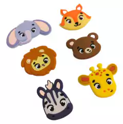 APLIQUES EMBORRACHADO YAMA SAFARI BICHINHOS - 6 UNIDADES ( 1 DE CADA MODELO ) - comprar online