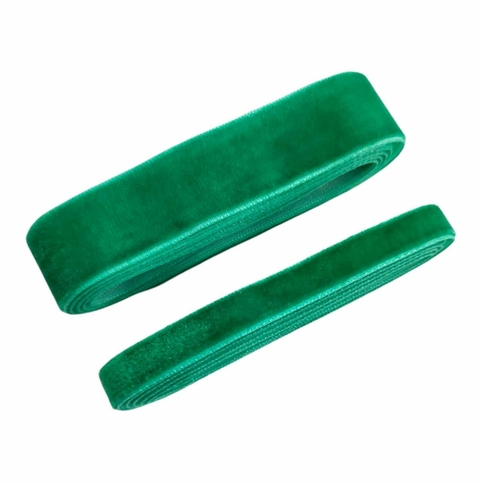 FITA DE VELUDO YAMA VERDE JADE 22MM 10MM - METRO