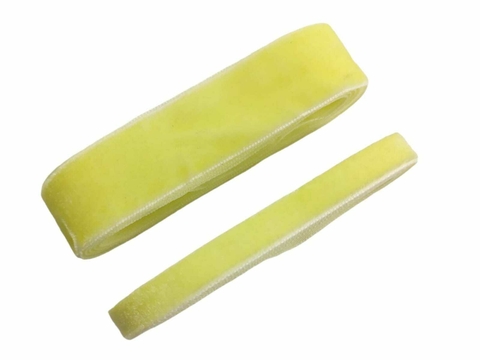 FITA DE VELUDO YAMA AMARELO BEBE 22MM 10MM - METRO