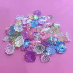 APLIQUE YAMA CONCHA TRANSPARENTE HOLOGRÁFICO - 10 UNIDADES - comprar online