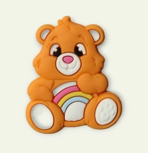 APLIQUE EMBORRACHADO URSINHO CARINHOSO LARANJA - 2 UNIDADES