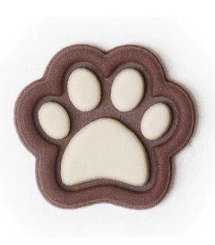 APLIQUE EMBORRACHADO MINI PATINHA PET MARROM - 4 UNIDADES
