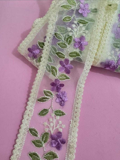 RENDA FLORAL 10CM - METRO