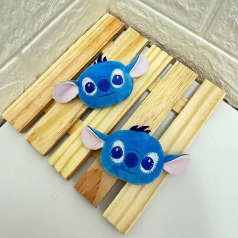 APLIQUE PELÚCIA STITCH - 2 UNIDADES