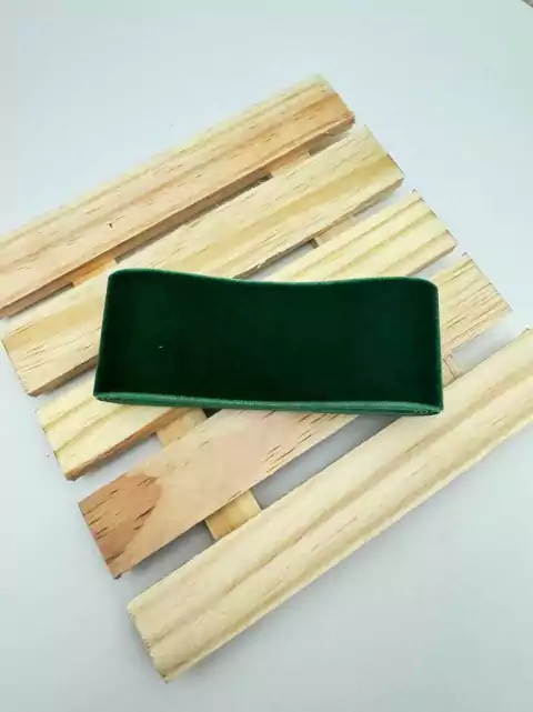 FITA DE VELUDO YAMA VERDE BANDEIRA 38MM 22MM 10MM - METRO