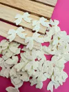 APLIQUE LAÇO OFF WHITE CROCHE - 5 UNIDADES