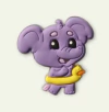 APLIQUE EMBORRACHADO BABY ELEFANTINHA - 2 UNIDADES