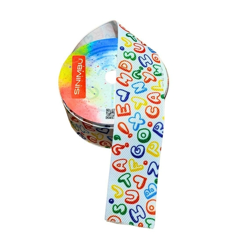 FITA SINIMBU VOLTA ÀS AULAS LETRAS COLORIDAS - 2 METROS - comprar online