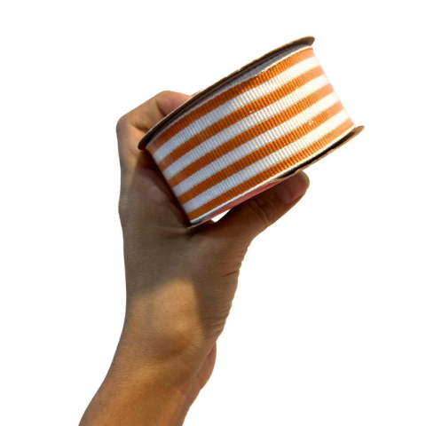 FITA SINIMBU LISTRADA LARANJA - 2 METROS - comprar online