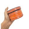 FITA SINIMBU JEANS DECORADA COM CORDÃO LARANJA - 2 METROS - comprar online