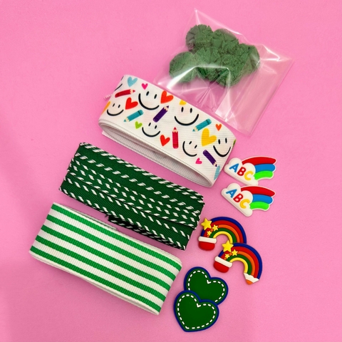 KIT PRÁTICO ESCOLAR VERDE - MINI BOX - comprar online