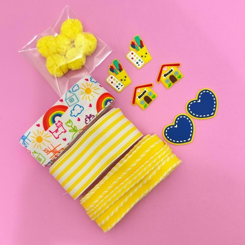 KIT PRÁTICO ESCOLAR AMARELO - MINI BOX - comprar online