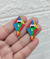 APLIQUE EMBORRACHADO BALÃO COLORIDO JUNINO FELIZ - 2 UNIDADES - comprar online