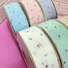 FITA LINHO CEREJINHAS - METRO - Fitas da Teresa | Materiais para Laceiras - Apliques para Laços - Miçangas