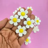 APLIQUES EMBORRACHADO MARGARIDA BRANCA MIOLO AMARELO - 4 UNIDADES - comprar online