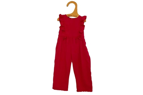Macacão Infantil Vermelho Viscose