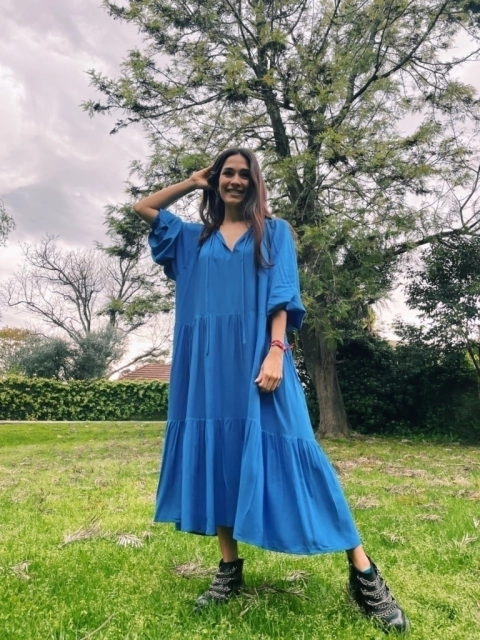 Maxi Vestido FRIDA Azul