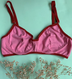 Sutiã Mariana Vermelho e Rosa na internet