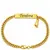 Pulseira infantil grumet duplo 3mm com placa personalizável com berloque figa - banhado em ouro 18k
