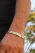 Imagem do PULSEIRA GRUMET PITBULL (7MM) PLACA "LIVRAI-ME DO MAL AMÉM!" - 13G BANHADO EM OURO 18K