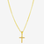 CORRENTE TIJOLINHO VENEZIANA (1,5MM) & PINGENTE CRUZ FACETADA (PEQUENA) - BANHADO EM OURO 18K - comprar online