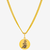 CORRENTE GRUMET DUPLO (5MM) & PINGENTE MEDALHA PERSONALIZAVEL (MEDIA) - BANHADO EM OURO 18K - comprar online