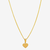 CORRENTE ELO PORTUGUES (2MM) & PINGENTE CORAÇÃO LISO PERSONALIZAVEL MINI - 3,3G - BANHADO EM OURO 18K - comprar online