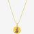 CORRENTE VENEZIANA (0.7MM) & PINGENTE MEDALHA PERSONALIZAVEL (MEDIA) - BANHADO EM OURO 18K - comprar online