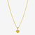 CORRENTE ELO PORTUGUES (2MM) & PINGENTE CORAÇÃO DETALHADO PERSONALIZAVEL MINI - 3,6G - BANHADO EM OURO 18K - comprar online