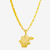 CORRENTE TIJOLINHO VENEZIANA FECHO LATERAL DUPLO (5MM) & PINGENTE BOI NELORE (M) - BANHADO EM OURO 18K - comprar online
