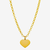 CORRENTE ELO PORTUGUES (5MM) & PINGENTE CORAÇÃO PERSONALIZAVEL (M) - 23G - BANHADO EM OURO 18K - comprar online