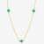 CORRENTE TREVO VERDE - 5,2G - BANHADO EM OURO 18K - comprar online