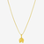 CORRENTE TIJOLINHO VENEZIANA (0.7MM) & PINGENTE CAVALO E FERRADURA MINI - BANHADO EM OURO 18K - comprar online
