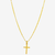 CORRENTE TIJOLINHO (1,5MM) & PINGENTE CRUZ TRADICIONAL (MINI) - BANHADO EM OURO 18K - comprar online