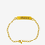 PULSEIRA INFANTIL ELO 1X1 (2MM) COM PLACA PERSONALIZAVEL - 1G - BANHADO EM OURO 18K - comprar online
